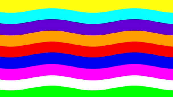 Kolorowe Fale Wzór Ruchu Grafika Tło — Wideo stockowe
