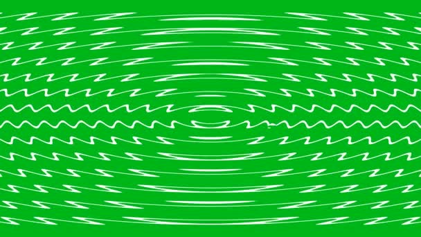 Onde Radiali Movimento Grafico Con Sfondo Schermo Verde — Video Stock