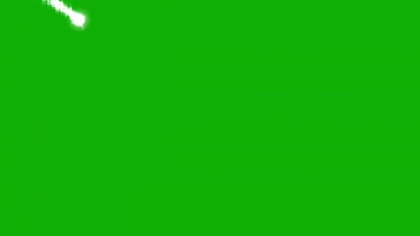 具有绿色屏幕背景的流星运动图形 — 图库视频影像