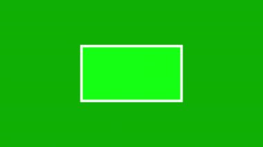 Yeşil ekran arkaplanı olan boş fotoğraf çerçevesi hareket grafikleri