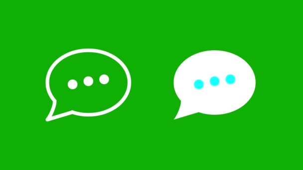 Konuşma Yeşil Ekran Arkaplanlı Hareket Grafiklerini Kabarcıklar — Stok video