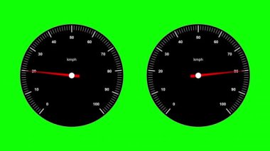 Yeşil ekran arkaplan ile hız göstergesi okuma grafikleri