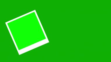 Boş fotoğraf çerçevesi yeşil ekran arkaplanlı hareket grafikleri
