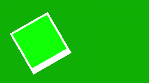 Порожня Графіка Руху Фоторамки Зеленим Тлом Екрана — стокове відео