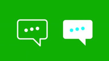 Konuşma yeşil ekran arkaplanlı hareket grafiklerini kabarcıklar