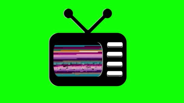 Τηλεοπτικά Γραφικά Κίνησης Οθόνη Πράσινο Φόντο Οθόνη — Αρχείο Βίντεο