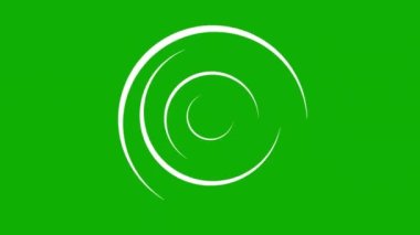 Yeşil ekran arkaplan ile dönen yay hareket grafikleri