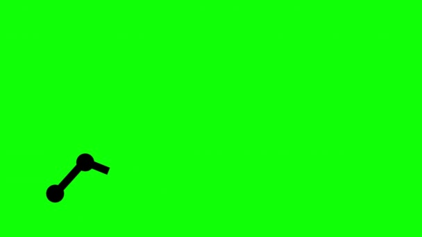 Liniendiagramm Animation Bewegungsgrafik Mit Grünem Bildschirmhintergrund — Stockvideo