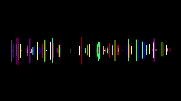 绿色屏幕背景的彩色频率波运动图形 — 图库视频影像