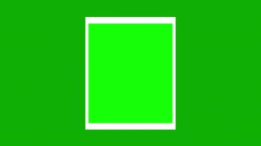 Yeşil ekran arkaplanı olan boş fotoğraf çerçevesi hareket grafikleri