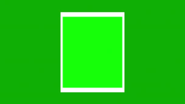 Пустой Графический Кадр Зеленым Фоном — стоковое видео
