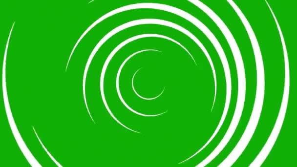 緑の画面の背景を持つ回転円弧のモーショングラフィックス — ストック動画