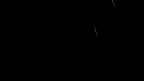 普通黑色背景的流星运动图形 — 图库视频影像