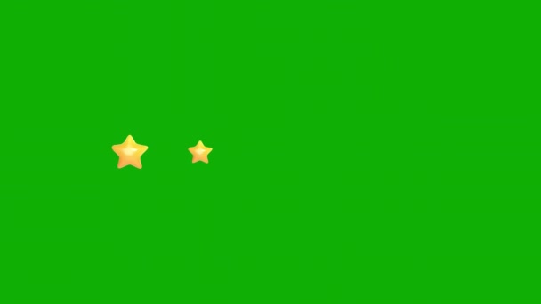 Fem Stjärnor Lastning Rörelse Grafik Med Grön Skärm Bakgrund — Stockvideo