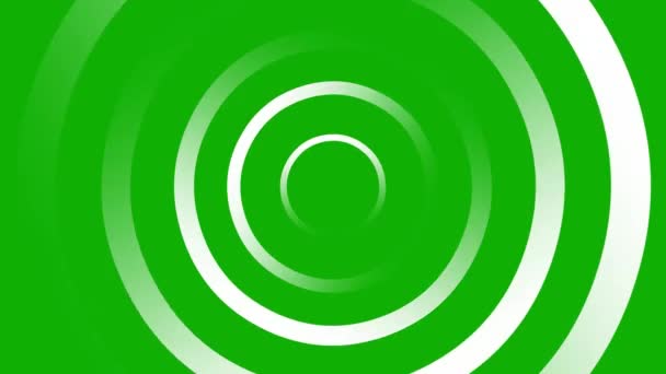 緑の画面の背景を持つ回転円弧パターンモーショングラフィックス — ストック動画
