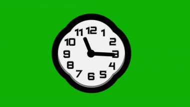 Yeşil ekran arkaplan ile çalışan saat hareketi grafikleri