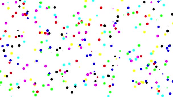 浅白背景的彩色粒子运动图形 — 图库视频影像