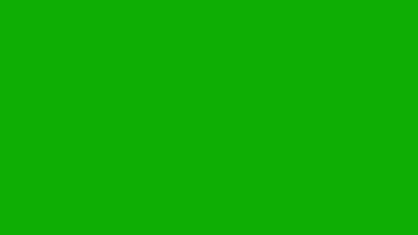 2024 Med Glitter Gnistrar Grön Skärm Bakgrund — Stockvideo