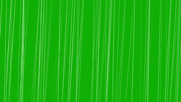 Графика Движения Цифровых Линий Зеленым Фоном Экрана — стоковое видео
