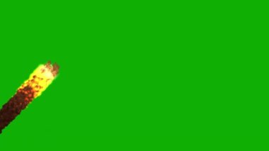 Yeşil ekran arkaplan ile yörünge hareketi grafikleri ile ateş akışı