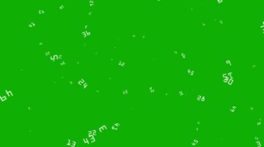 Yeşil ekran arkaplanlı sayısal hareket grafikleri