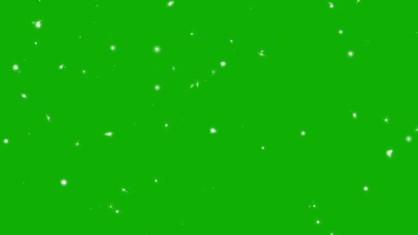 Twinkelende Glitter Schittert Bewegende Graphics Met Groene Achtergrond Scherm — Stockvideo
