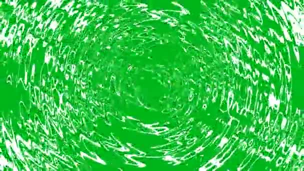 Wasserwellen Richtung Bewegungsgrafik Mit Grünem Hintergrund — Stockvideo