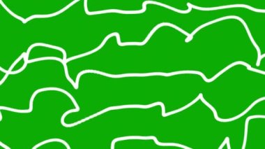 Yeşil ekran arkaplan ile sihirli beyaz dalgalar hareket grafikleri