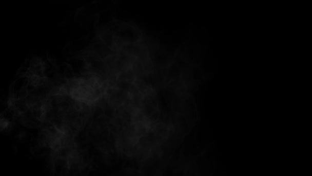 浅黑色背景的白色烟雾运动图形 — 图库视频影像
