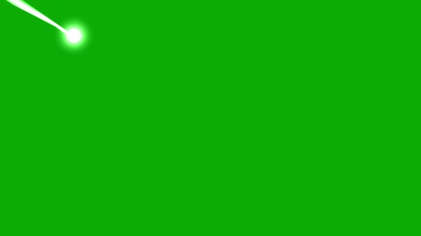 Grafica Stelle Cadenti Con Sfondo Schermo Verde — Video Stock