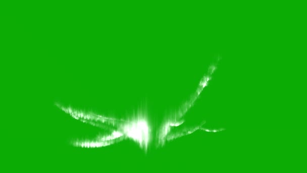 Magiska Aurora Vågor Rörelse Grafik Med Grön Skärm Bakgrund — Stockvideo
