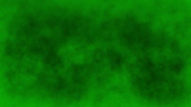 緑のスクリーンの背景が付いている黒い煙の動きのグラフィックの上昇 — ストック動画