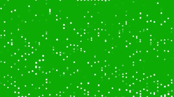 デジタル正方形の粒子 グリーン スクリーンの背景が付いている動くグラフィック — ストック動画