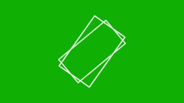 Digital square shapes motion graphics with green screen background