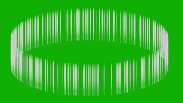 Kreisförmige Streifen Muster Bewegungsgrafik Mit Grünem Hintergrund — Stockvideo