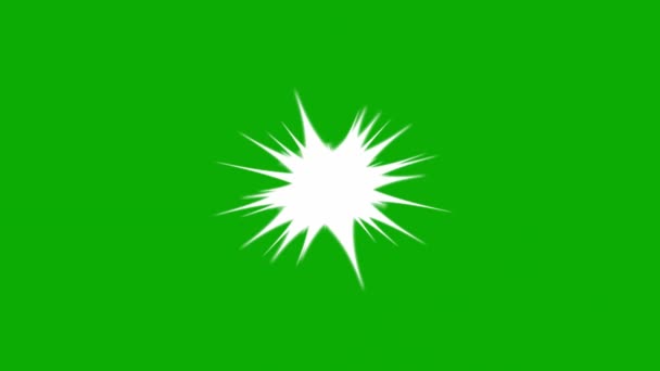 Brilhante Estrela Movimento Gráficos Com Fundo Tela Verde — Vídeo de Stock