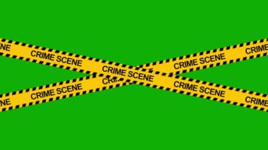 Suç mahalli bant hareket grafikleri yeşil ekran arkaplan