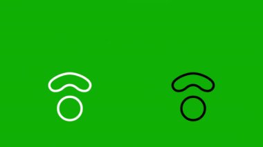 Dijital WIFI yeşil ekran arkaplanlı hareket grafikleri sinyalleri veriyor