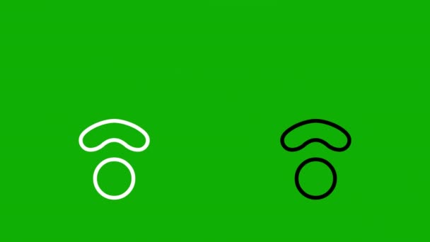 数码Wifi信号运动图形与绿色屏幕背景 — 图库视频影像