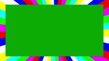 Yeşil ekran arkaplanlı renkli çerçeve hareketi grafikleri