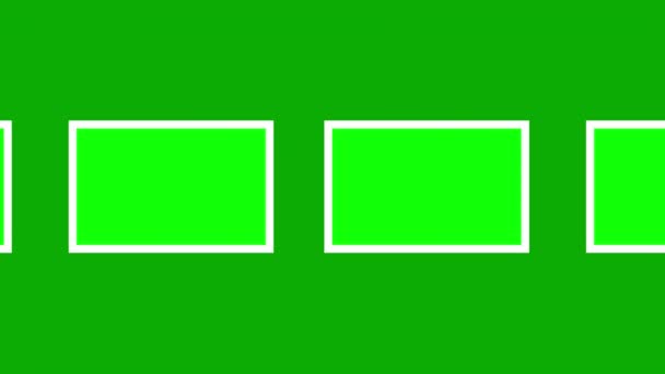 带有绿色屏幕背景的空白相册演示运动图形 — 图库视频影像