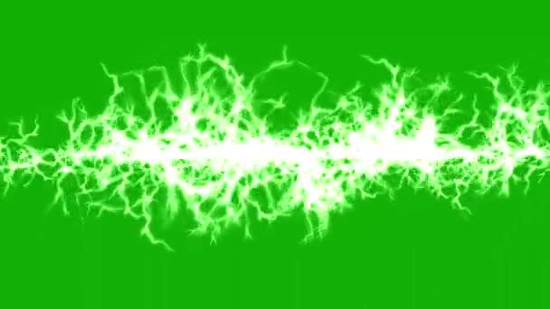 緑の画面の背景と電動火花モーショングラフィックス — ストック動画
