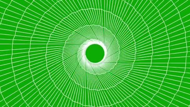 Spiral Waves Illusion Green Screen Background — Αρχείο Βίντεο