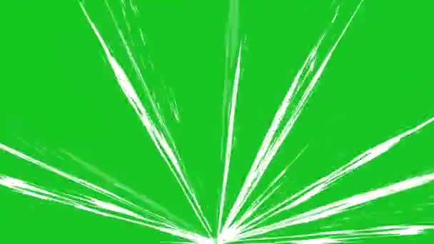Light Energy Streaks Motion Graphics Green Screen Background — Stockvideo