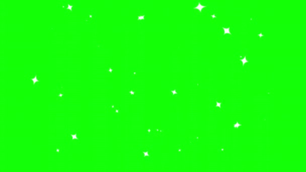 Twinkling Stars Burst Motion Graphics Green Screen Background — ストック動画
