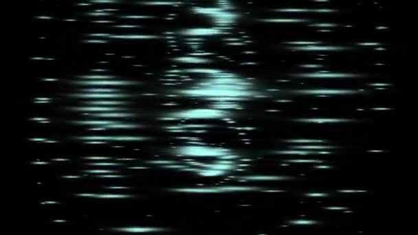 Shining Magic Waves Motion Graphics Plain Black Background — ストック動画