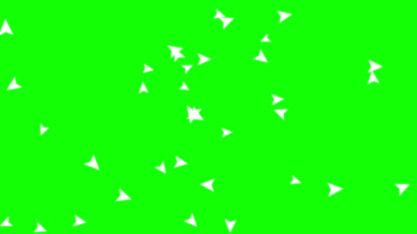 Moving Irregular Arrows Motion Graphics Green Screen Background — 图库视频影像