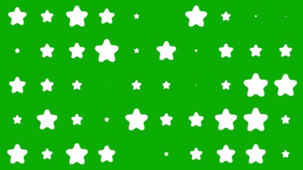 Estrellas Centelleantes Patrón Gráficos Movimiento Con Fondo Pantalla Verde — Vídeo de stock