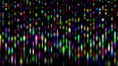 Sade siyah arkaplanda renkli dijital çizgiler deseni