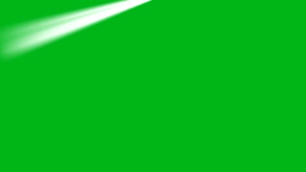 緑のスクリーンの背景が付いている装飾的な段階の懐中電灯の動きのグラフィック — ストック動画